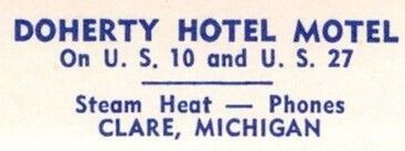 Doherty Hotel Motel (Doherty Motel Hotel, Doherty Motor Hotel) - Vintage Postcard